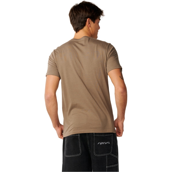 2026 Rip Curl Mens Wettie Icon T-Shirt 10VMTE - Walnut